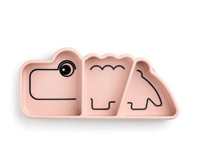 Non-Slip Plate Stick&Stay Croco Pink