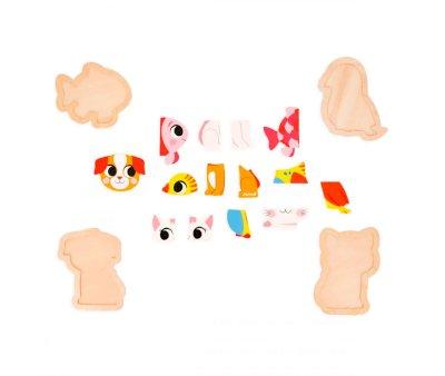 4 puzzles volutifs animaux de compagnie