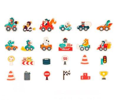 Lot de 24 aimants pour voitures de course