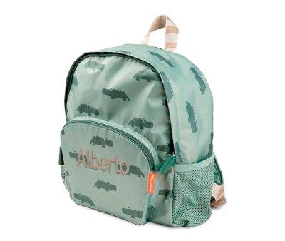 Croco Green Personalised Backpack