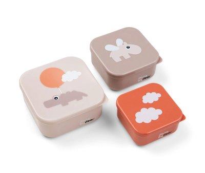 3 lancheiras Happy Clouds Papaya