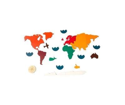 Puzzle Carte du monde Les continents