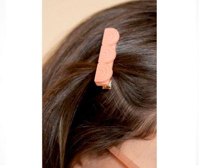 2 grampos de cabelo Tri Rainbow Coral Rouge