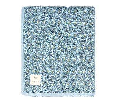 Quilted Blanket BIBS Liberty Chamomile Lawn Baby Blue