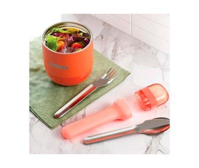 Set de Cubiertos de Viaje Rosa