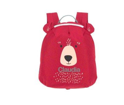 Mini Bear Burgundy Children's Backpack Personalised