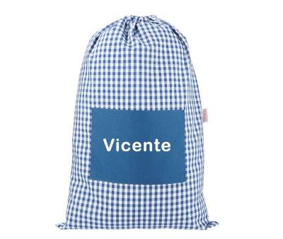 Dark Blue Vichy Personalized Change Bag