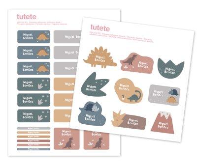 29 adesivos para itens Dinos World