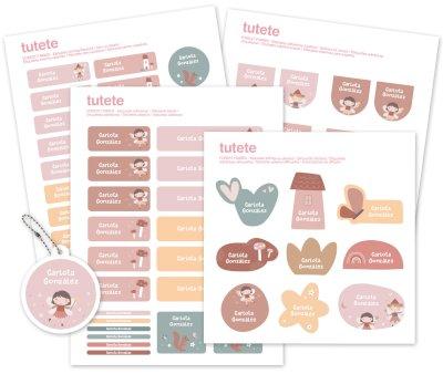 Pack Combinado Garrafas Trmicas e Adesivos Wild Fairies
