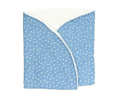 Blue Mini Star Swaddle Blanket (Personalised)