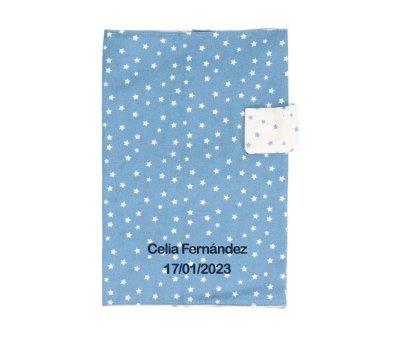 Mini Star Blue Personalised Document Holder