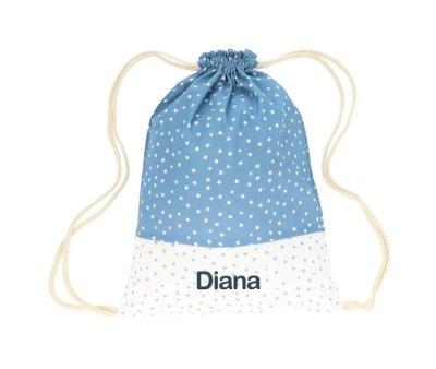 Ministar Blue Personalised Backpack Sack