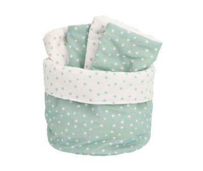 Basket with Mini Star Green Dribble Bib Personalised