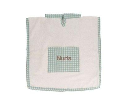 Poncho Vichy Green Personalised