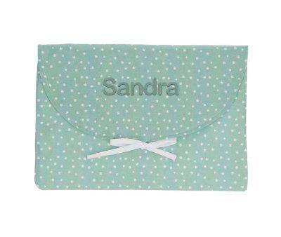 Mini Star Green Change Bag Personalised
