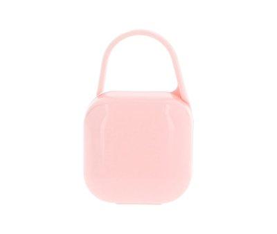 Porte-sucette carr craie rose personnalis