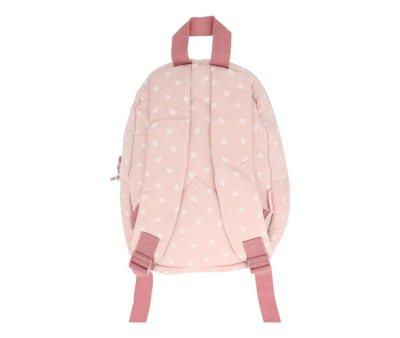 Mochila infantil acolchoada Personalizvel Leaves Pink
