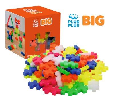Cubo de Piezas Plus Plus  Big Neon Mix 100 piezas