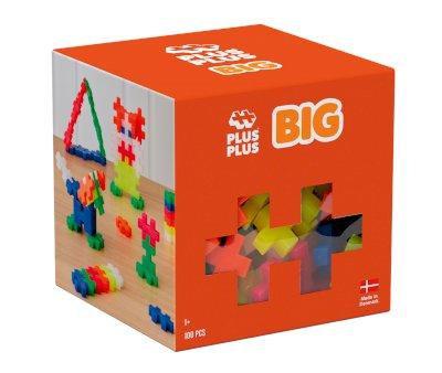 Cubo de Piezas Plus Plus  Big Neon Mix 100 piezas