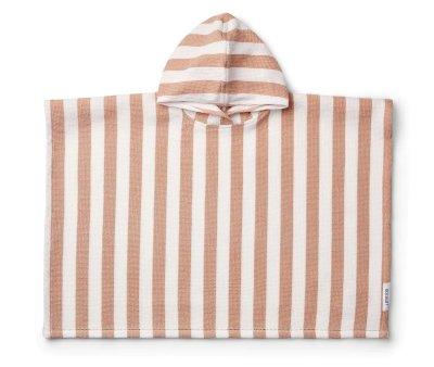 Poncho Paco Stripes White / Tuscany Rose