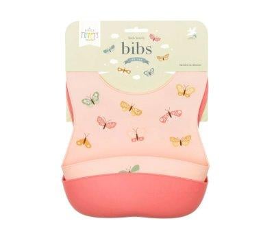 2 Baberos Silicona Butterflies