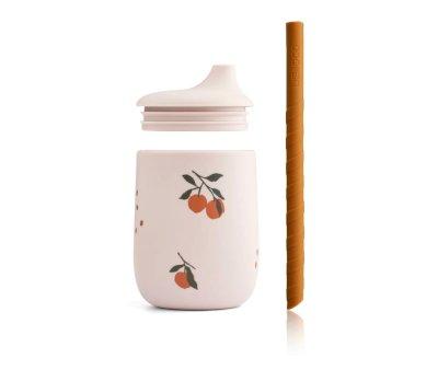 Vaso de Silicona con Pajita Ellis Peach / Sandy