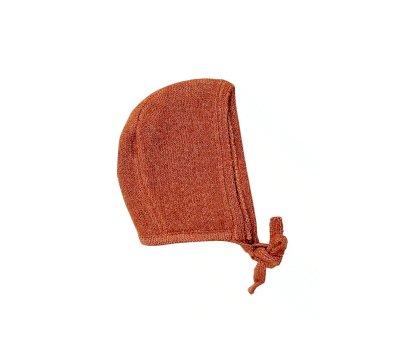 Chapu de malha lie Caramel Heather para bonecos Minikane