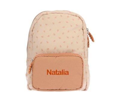 Mochila infantil acolchoada Leaves Sand Personalizvel