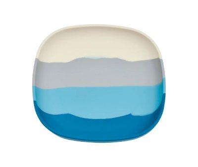 Plate with Suction Color Splash Desert Teal Ombre