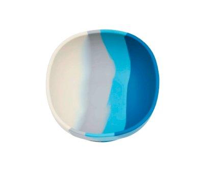 Bowl with Suction Cup Color Splash Desert Teal Ombre