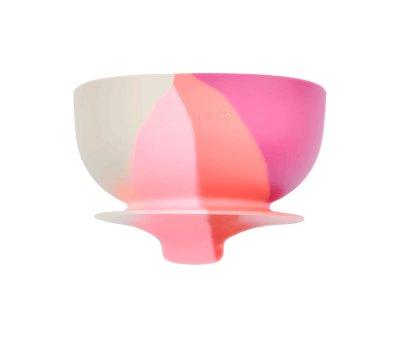 Bowl with Suction Color Splash Mauve Rose Ombre