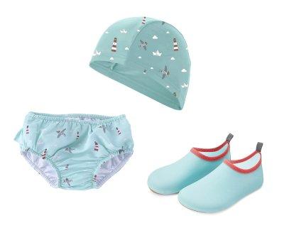 Lighthouse Ruffled Swim Set