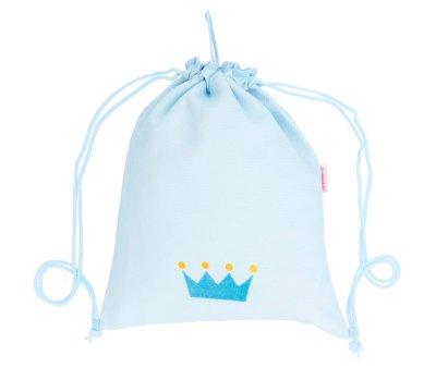 Mochila Saco Personalizada Piqu Coroa Azul