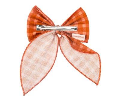 Large Bow Hair Clip Sunset Gingham