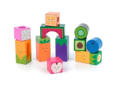 Cubos de som Madeira Frutas e Vegetais