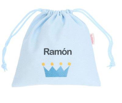 Bolsa Merenda Personalizada Piqu Coroa Azul