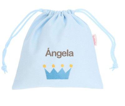 Bolsa Merenda Personalizada Piqu Coroa Azul