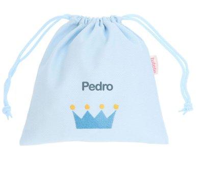 Bolsa Merenda Personalizada Piqu Coroa Azul