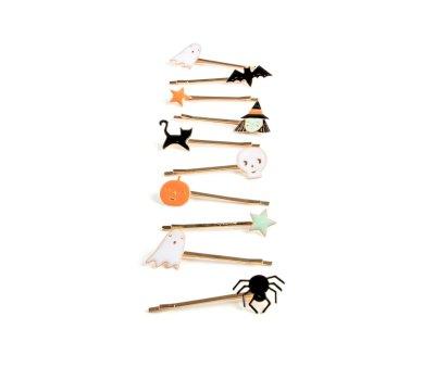 10 Clip de Pelo Esmaltadas Halloween