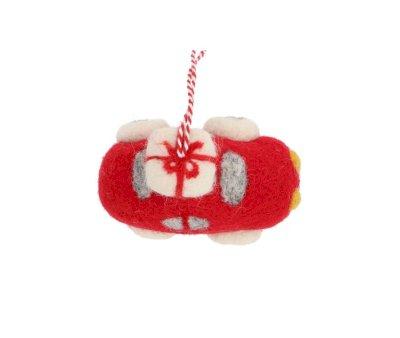 Adorno Navidad Coche Rojo