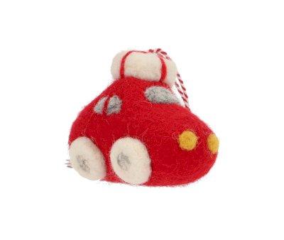 Adorno Navidad Coche Rojo