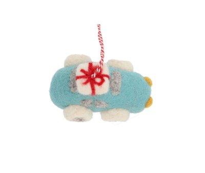 Adorno Navidad Coche Azul