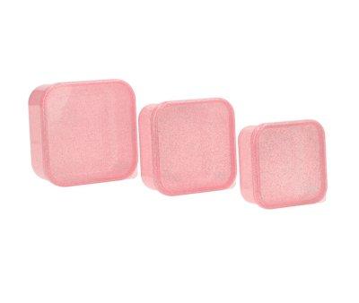 3 lancheiras Pink Glitter