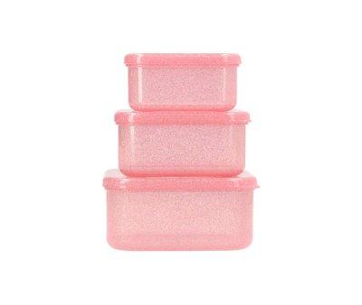 3 lancheiras Pink Glitter