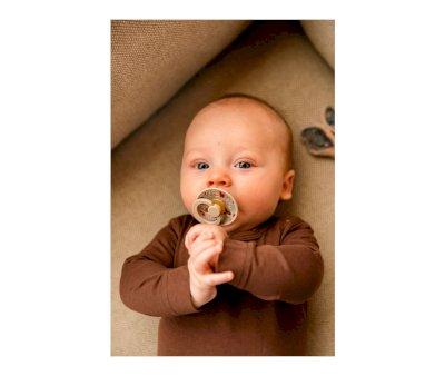 2 BIBS Colour Round Liberty Chamomile Lawn Vanilla/Woodchuck Mix Pacifiers