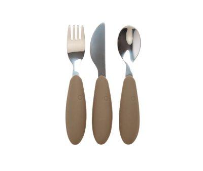 Conjunto de 3 talheres BIBS Dark Oak