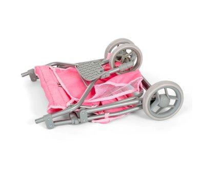 Carrinho de passeio Pink Twin Doll Bonecas