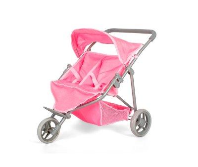 Carrinho de passeio Pink Twin Doll Bonecas