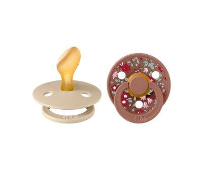 2 BIBS Colour Anatomical Pacifiers Liberty Chamomile Lawn Vanilla/Woodchuck