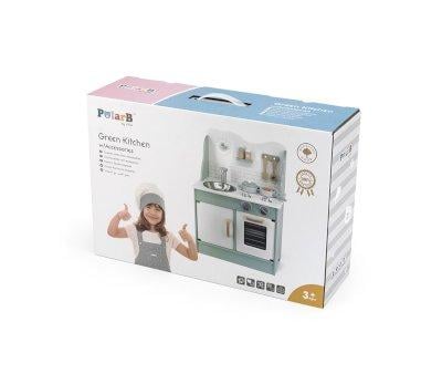 Cucina Legno con Accessori Verde Pastello